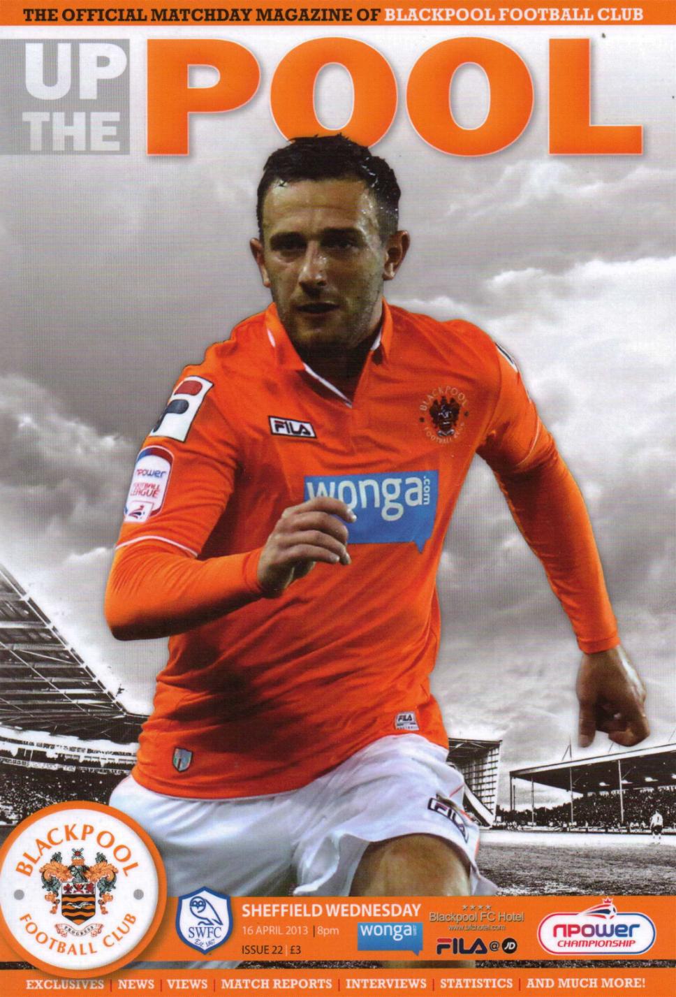 BLACKPOOL v SHEFFIELD WEDNESDAY 2012/13